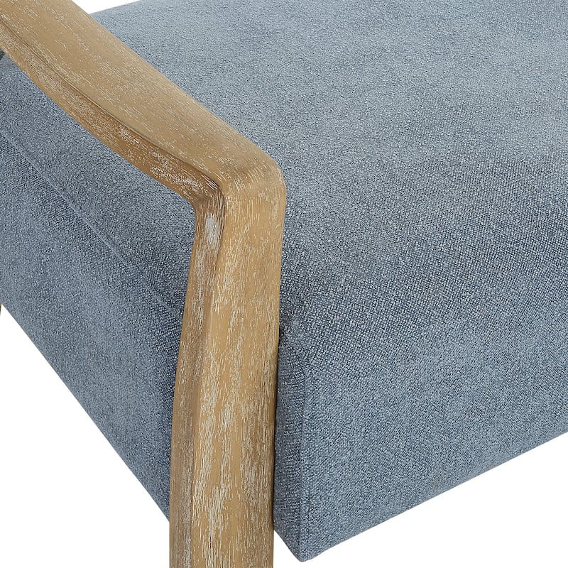 Uttermost Daylight Sky Blue Bench - 59.25"W x 23"H x 21.5"D