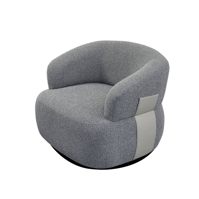Kieon 33"W 360 Swivel Modern Barrel Chair Accent Chair Set of 2