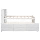 preview thumbnail 14 of 58, Captain Bed Space-Saving Platform Bed Frame with 5 Storage Shelf USB Port, Twin Size Trundle with 3 Drawers and Wheels