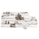 preview thumbnail 3 of 2, Paseo Road White Pine 200TC Cotton Printed Toile Rustic Lodge 4 Piece Sheet Set