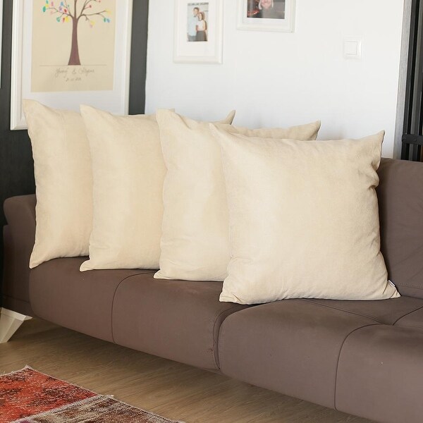Honey Set of 4 Decorative Throw Pillow Cover Solid Color On Sale Bed Bath Beyond 30110389