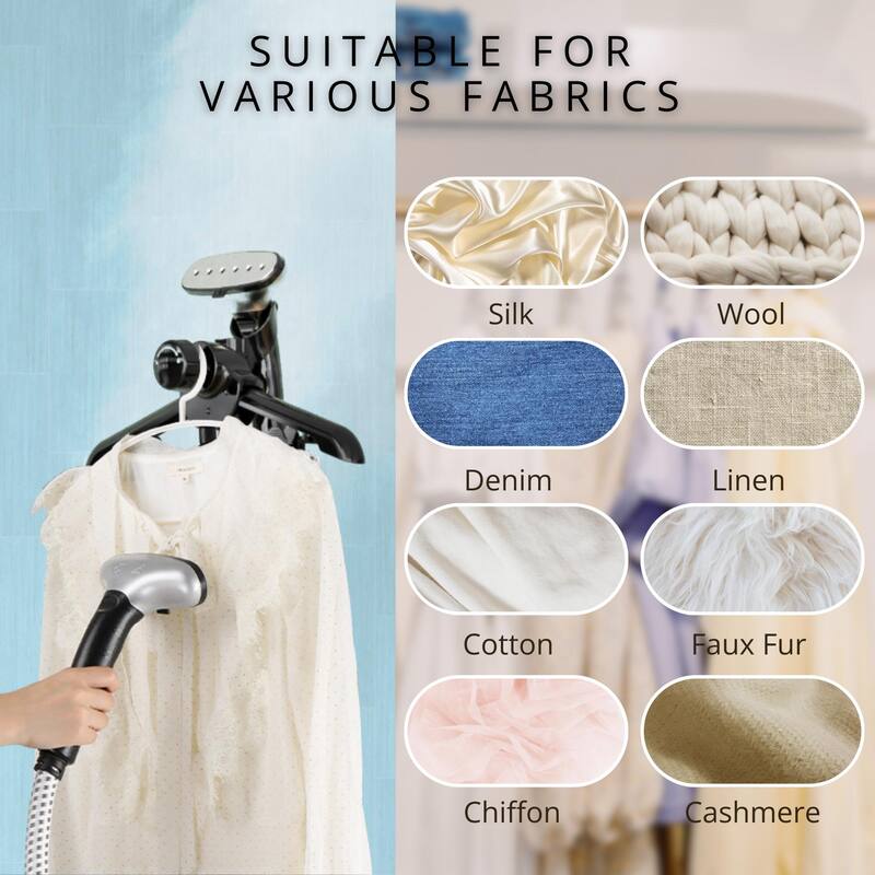 SALAV Commercial-Grade Smart Auto Shut-Off 1800W Garment Steamer in White