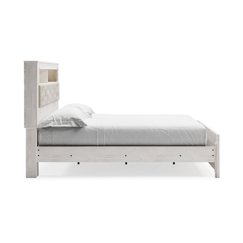 Signature Design by Ashley Altyra White/Gray King Panel Bookcase Bed