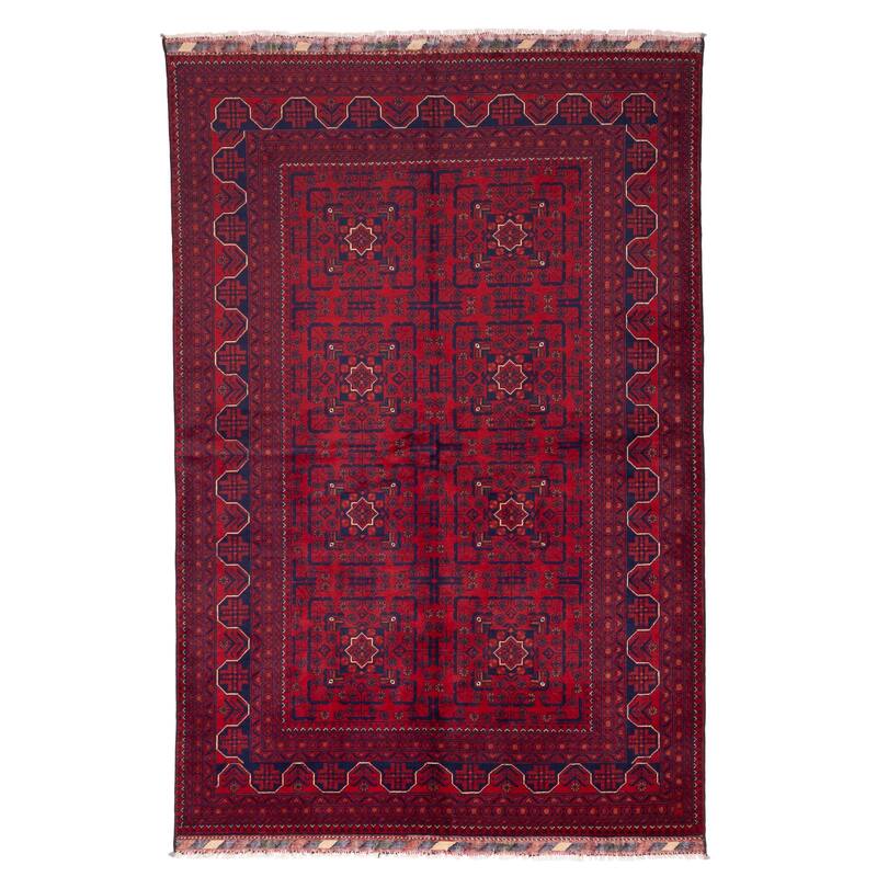 ECARPETGALLERY Hand-knotted Finest Khal Mohammadi Red Wool Rug - 5'6 x 8'4