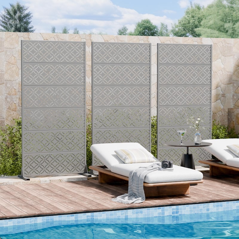 Palace Metal Privacy Screen Panel Free Standing