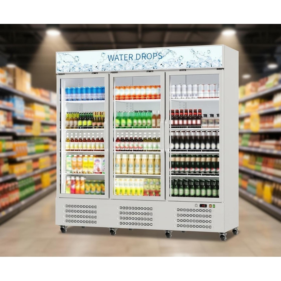 3 Glass Door Display Refrigerator, 54.3 Cu.Ft.