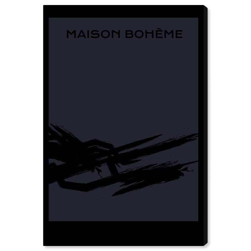 Wynwood Studio Canvas Advertising Maison Boheme Free Stroke Black and Antique White Modern & Contemporary Wall Art Canvas Print