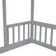 preview thumbnail 35 of 95, House-shaped Roof Headboard Floor Bed without slats