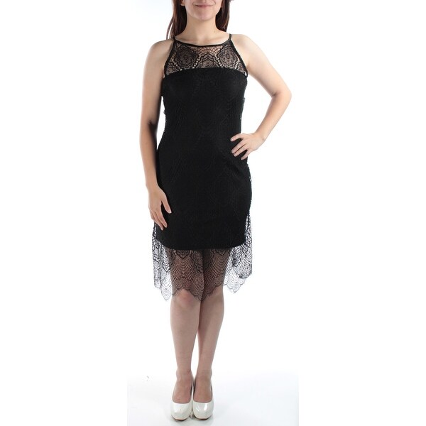Juniors black dress with overlay boots