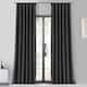 Ex. Fabrics Faux Silk Taffeta Solid Blkout Curtain (1 Panel) - 50 X 108 - Black