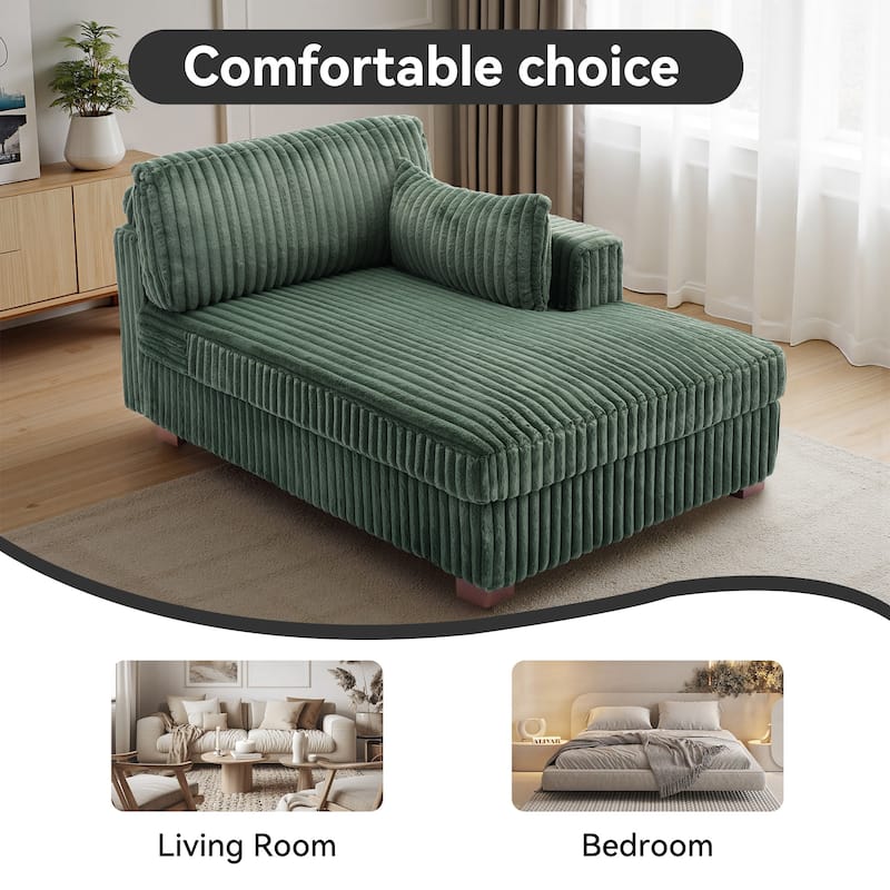 DREAMSIDEA Oversized Right Facing Chaise Lounge Lofa