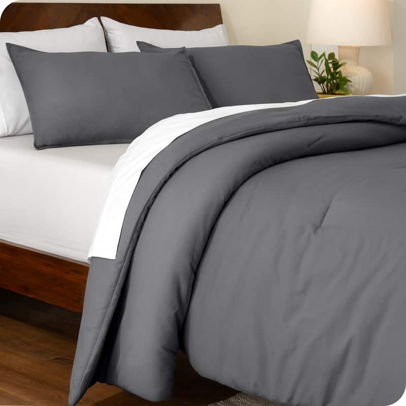 Bare Home Down Alternative Track Stitch Comforter Set