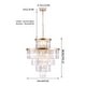 preview thumbnail 5 of 7, Luxury Crystal Chandelier Pendant Ceiling Lighting Fixture, Gold Living Room Hanging Pendant Lighting Fixtures