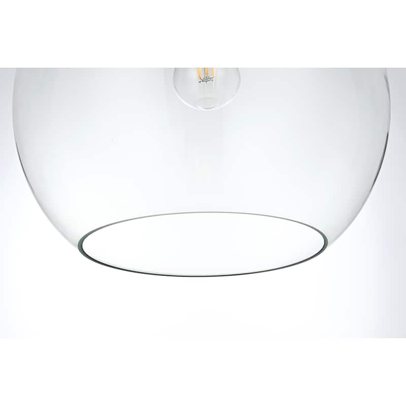 Elegant Lighting Baxter Single Light 14" Wide Pendant with Clear Glass