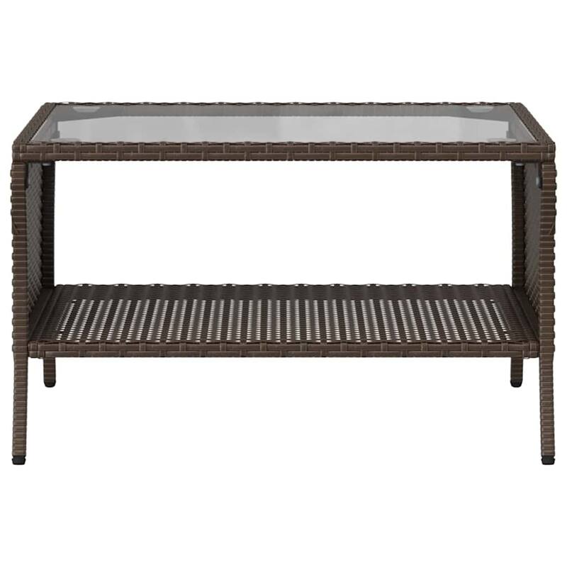 vidaXL Patio Sofa with Cushions Outdoor Seating Sectional Sofa Poly Rattan