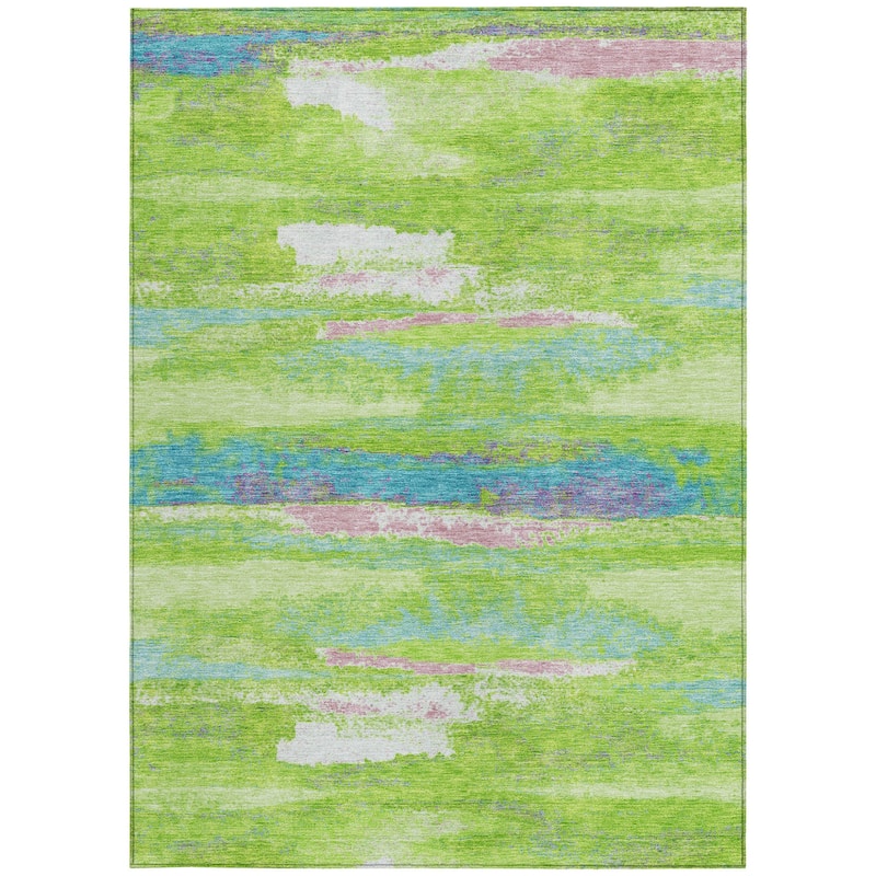 HomeRoots Abstract Transitional Rectangle Outdoor Rug