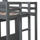 preview thumbnail 22 of 23, Twin Over Full House Bunk Bed Wooden Loft Bunk Bed Frames with Playhouse, Farmhouse, Ladder and Guardrails for Boys or Girls