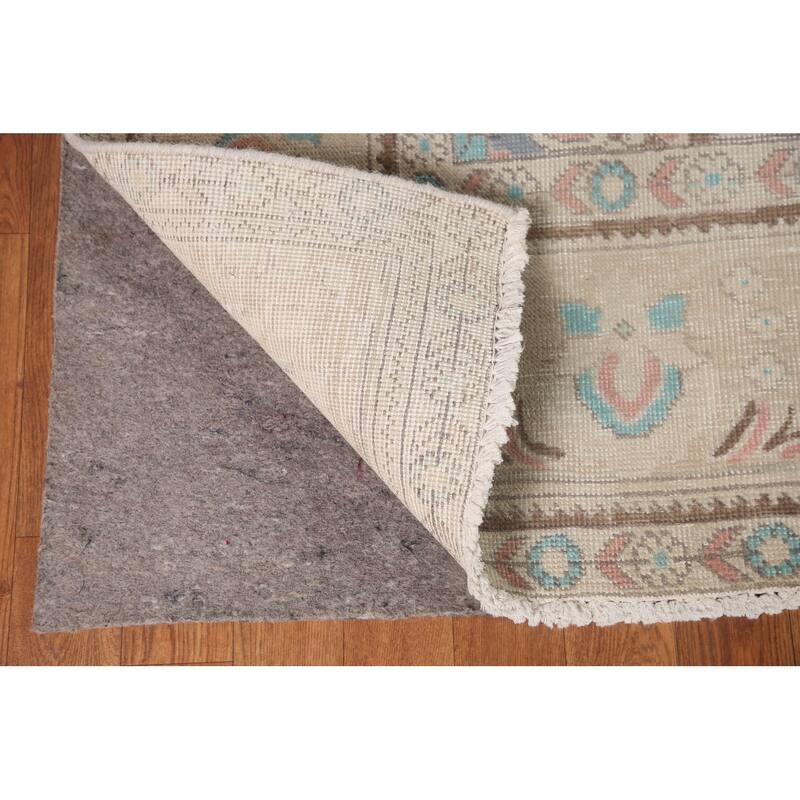 Medallion Geometric Tabriz Persian Vintage Rug Handmade Wool Carpet - 6'6" x 9'6"