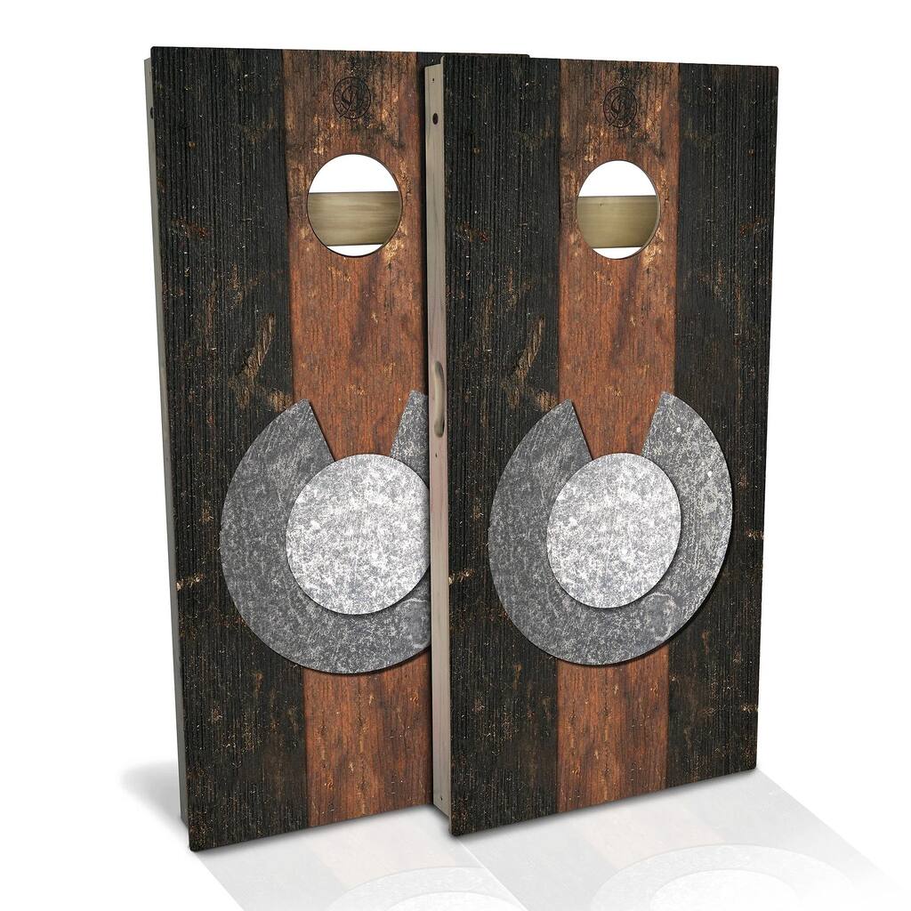 Colorado Flag Rustic Outdoor Cornhole Board Set