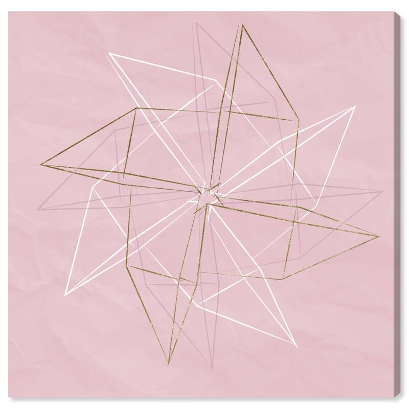Wynwood Studio Canvas Abstract Origami Moulin Pink Pink and Pastel Pink Modern & Contemporary Wall Art Canvas Print