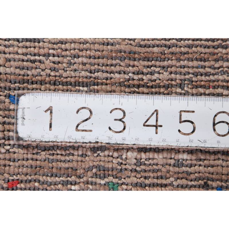 Hand Knotted Oriental 100% Wool Carpet Tribal Animal Pictorial Brown Gabbeh Area Rug - 11' 9'' X 8' 10''