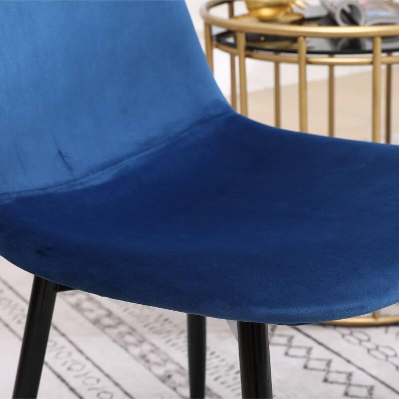 Medieval Modern Padded Dining Chairs Set of 4, Fabric Kitchen Dining Chairs with Metal Legs & Footrest for Living Room, Counter
