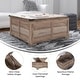 preview thumbnail 25 of 29, Modern Farmhouse Coffee Table with Hidden Interior Storage