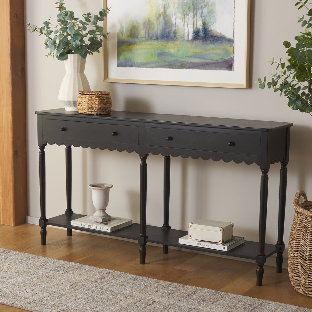 SAFAVIEH Haven 2-Drawer Large Console Table - 58"W x 13"D x 32"H