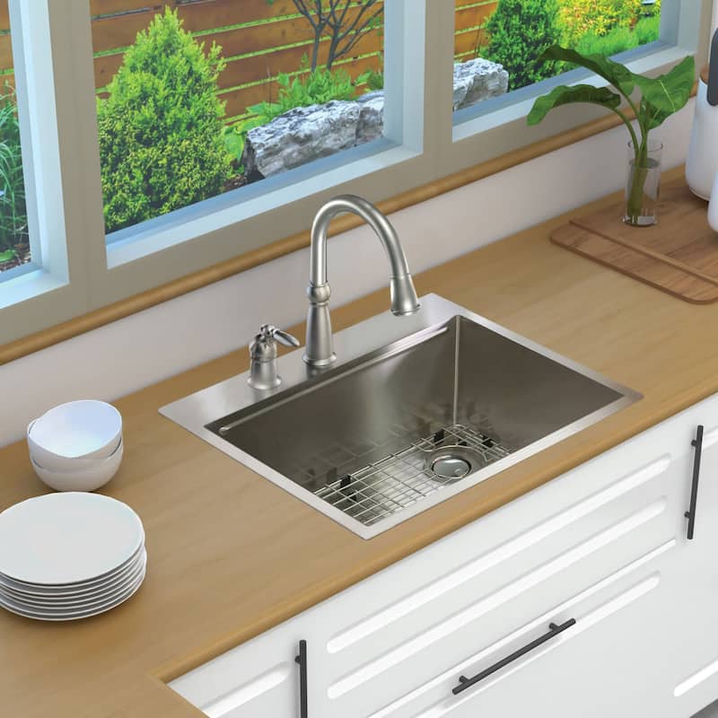 Transolid KWSST272210-ML2 27" Drop In Single Basin Stainless Steel