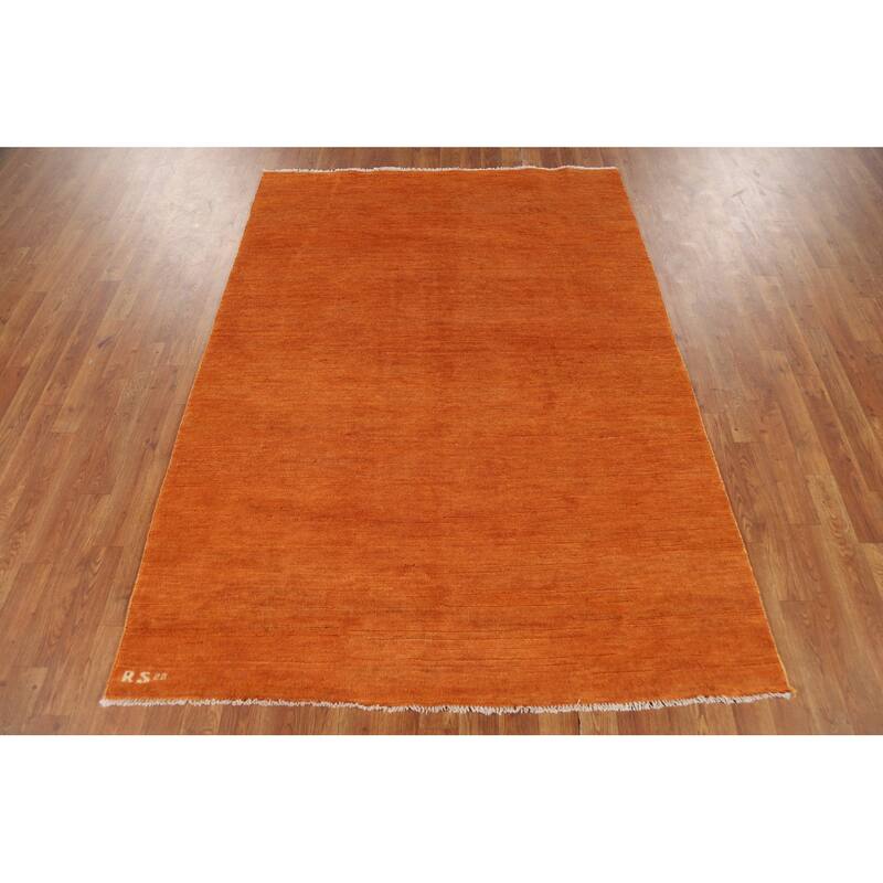 Modern Gabbeh Oriental Area Rug Handmade Living Roomwool Carpet - 4'8" x 6'7"