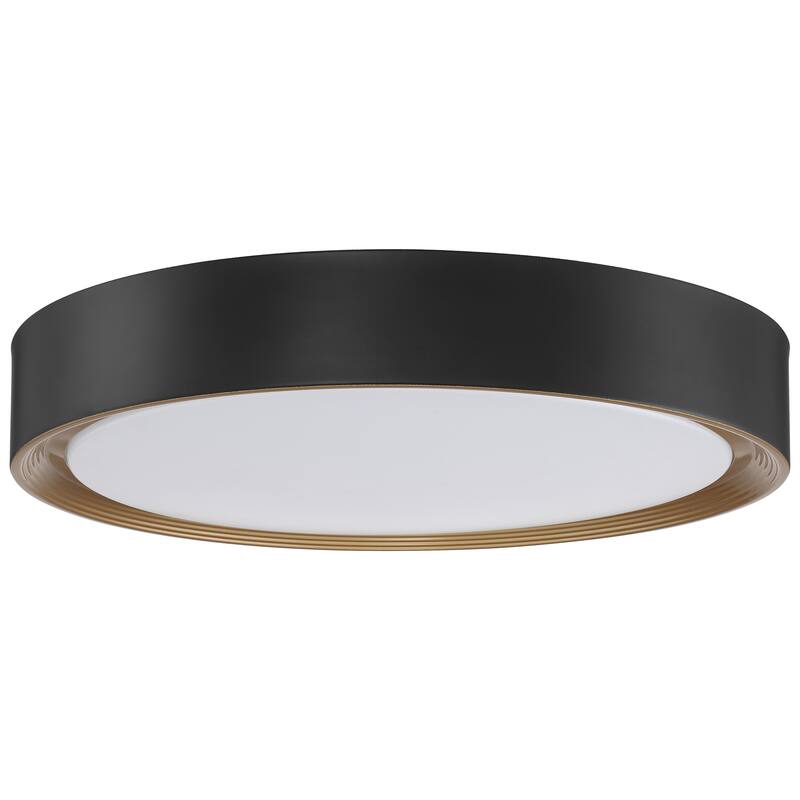 Malaga 20-inch Matte Black LED Flush Mount with Acrylic Lens