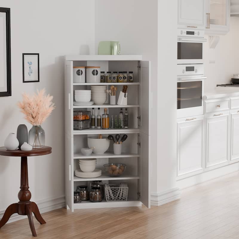 62 " Corner Cabinet Free-Standing Storage Organizer