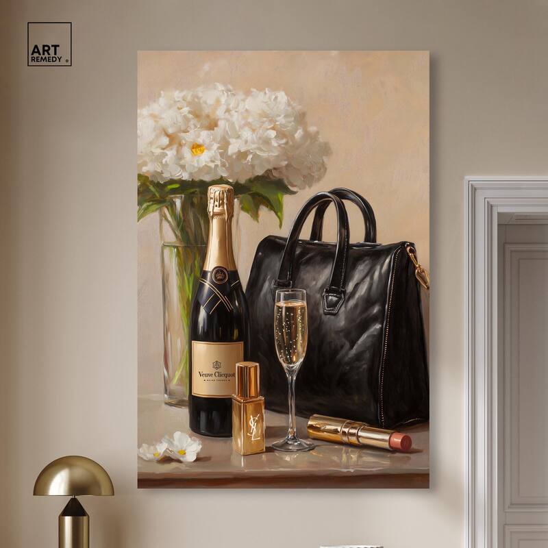 Cheers to Lovely Glam Canvas by Art Remedy, Gallery Wrapped