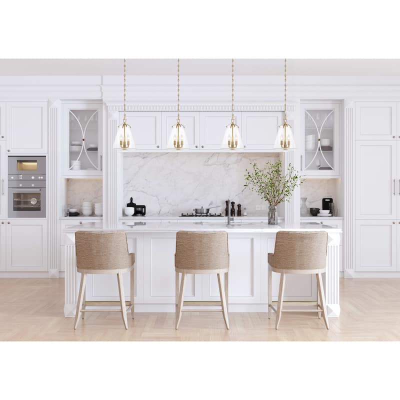Voss 3 Light Luxe Gold Mini Chandelier - 11"W x 14.75"H x 11"D