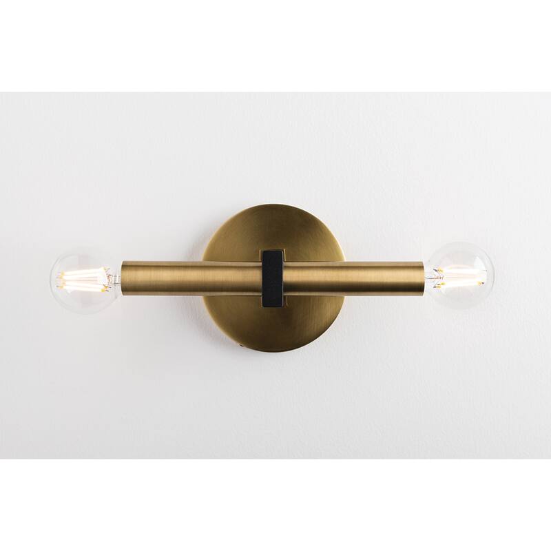 Mitzi by Hudson Valley Colette 2-light Black Wall Sconce