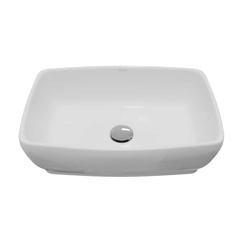 Karran Valera 19" Vitreous China Vessel Bathroom Sink in White - White