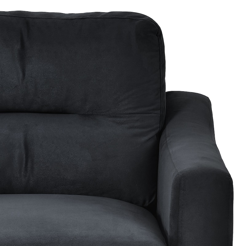 Modern Stylish Velvet Upholstered Accent Armchair