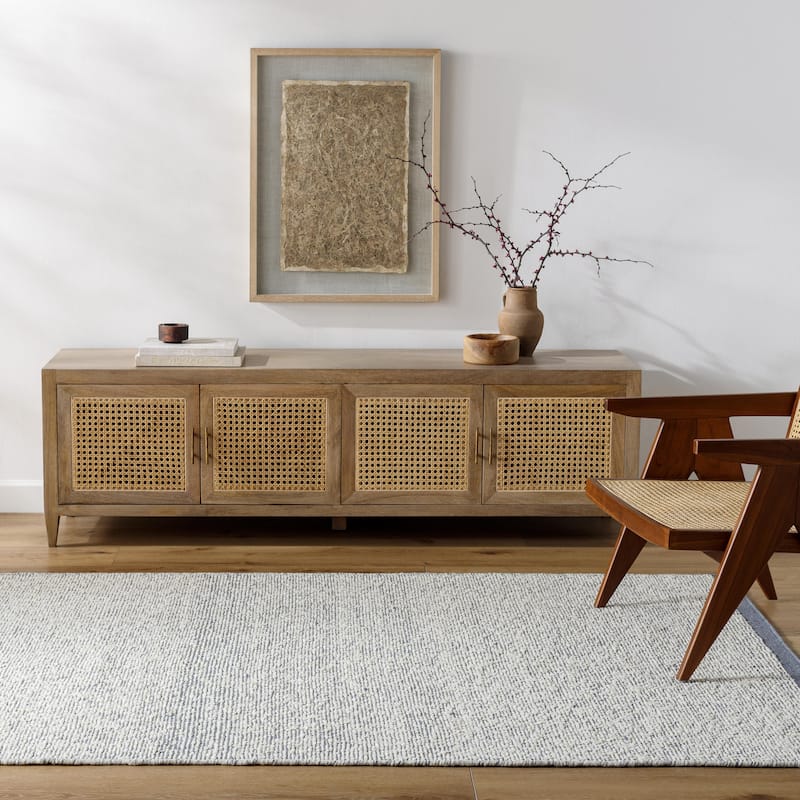 Saige Casual Solid Area Rug - 8' x 10' - Silver
