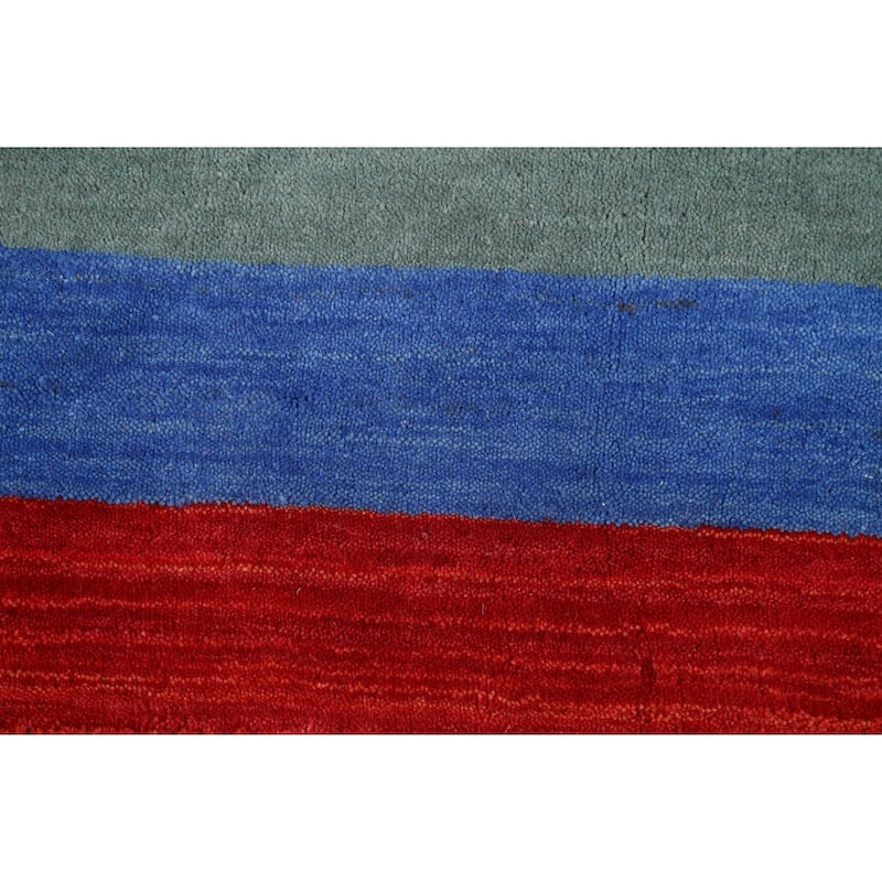 Gabbeh Oriental Accent Rug Hand-Knotted Wool Carpet - 3'11"x 5'8"