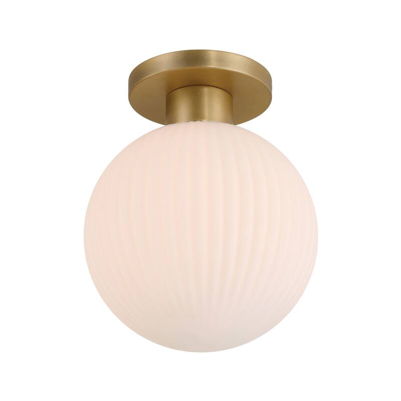 Minka Lavery 2995 Fenton 10" Wide Semi-Flush Globe Ceiling Fixture - Legacy Brass