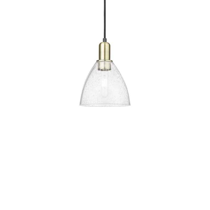 Innovations Lighting 716-1P-11-8 Bristol Pendant Bristol 8" Wide Mini - Black Antique Brass / Seedy