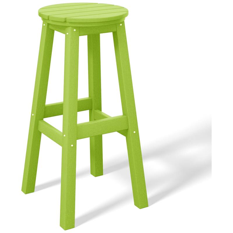 Laguna Hdpe All Weather Outdoor Patio 29" Round Bar Stool (Set Of 3)