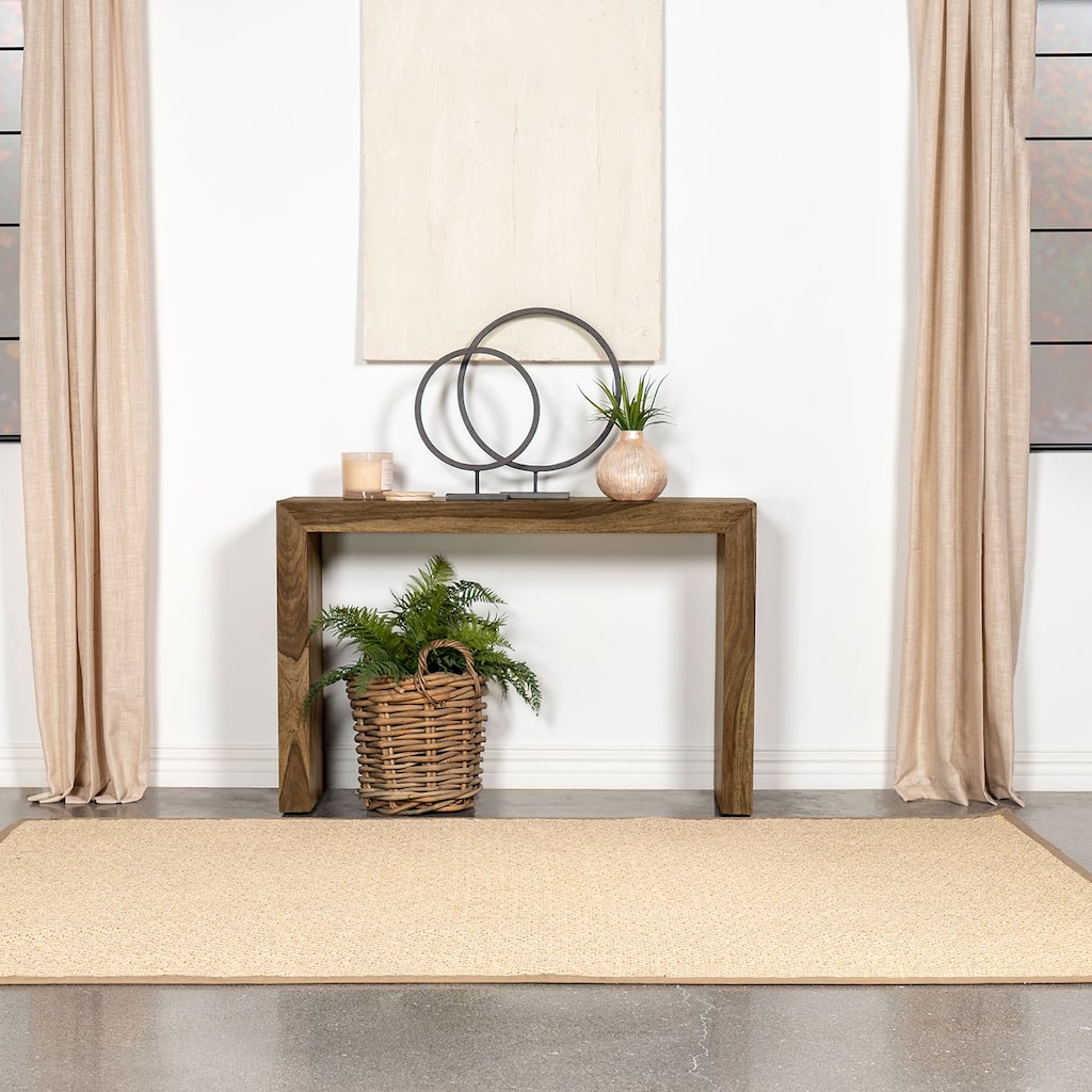 Santana Auburn Rectangular Solid Wood Entryway Console Table