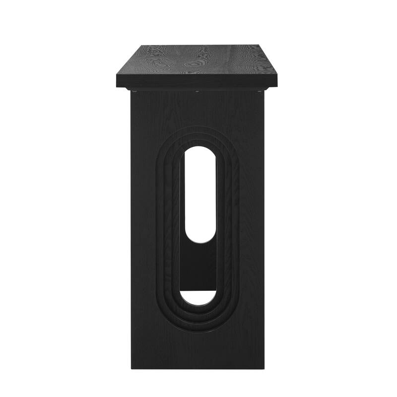 Sofa Side Table Entryway Table with Round Hollow Legs, Unique Coffee Table Console Table for Living Room