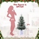 preview thumbnail 2 of 5, 3 FT Christmas Tree, Pre-Lit Christmas Tree with 78 LED Lights, Battery-Powered,Artificial Christmas Tree - 21.7x21.7x36in