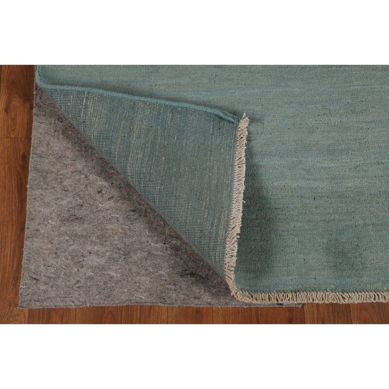 Aqua Blue & Green Modern Gabbeh Oriental Area Rug Handmade Wool Carpet - 4'10" x 6'10"