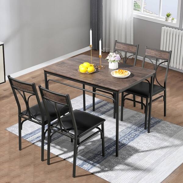 Vecelo Bistro Kitchen Dining Table And Chair Set Overstock 33266238
