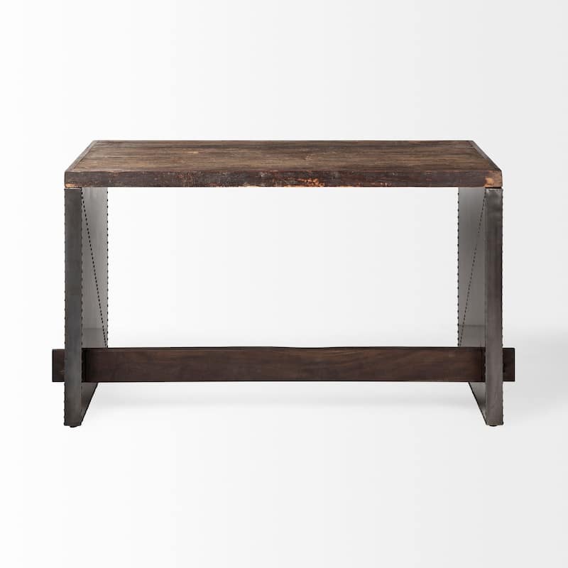 Orwell 52L x 28W Brown Wood Top w/Metal Cladded Frame Desk