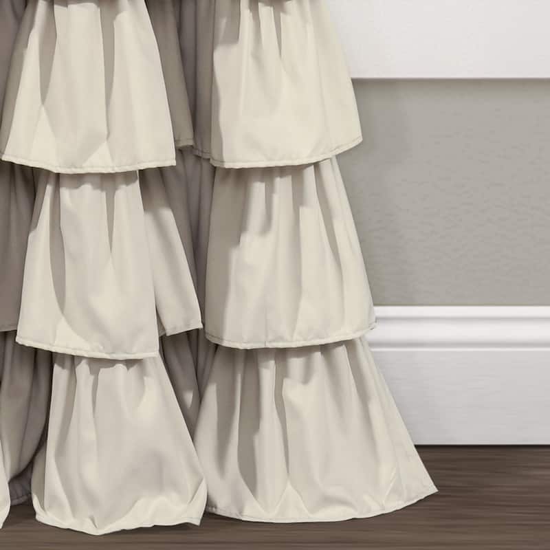 Lush Decor Allison Ruffle Window Curtain Panel Pair