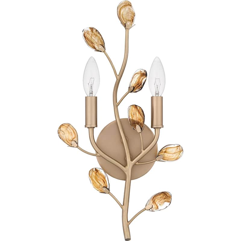 Heiress Two Light Wall Sconce - Bronze Gold